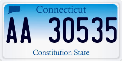 CT license plate AA30535