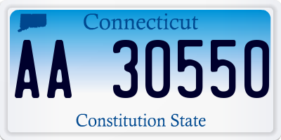 CT license plate AA30550