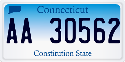 CT license plate AA30562