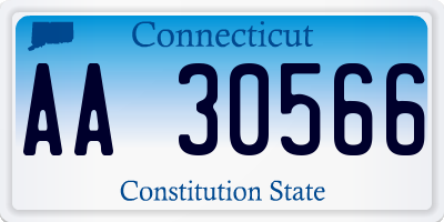 CT license plate AA30566