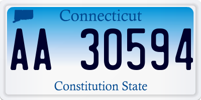 CT license plate AA30594