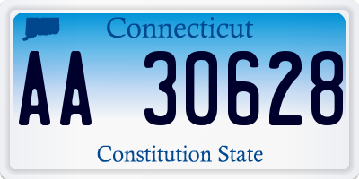 CT license plate AA30628