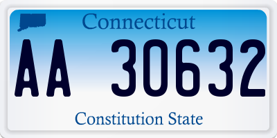 CT license plate AA30632