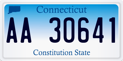 CT license plate AA30641