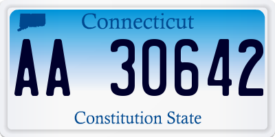 CT license plate AA30642