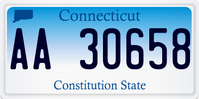 CT license plate AA30658