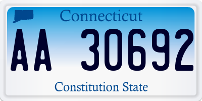 CT license plate AA30692