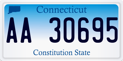 CT license plate AA30695