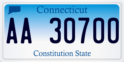 CT license plate AA30700