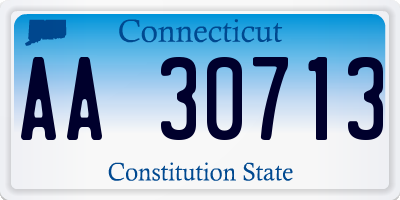 CT license plate AA30713