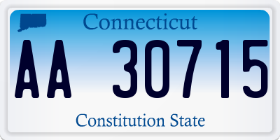 CT license plate AA30715