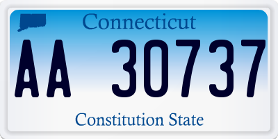 CT license plate AA30737