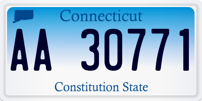 CT license plate AA30771