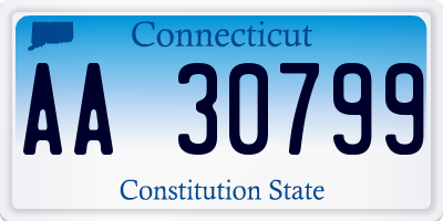 CT license plate AA30799