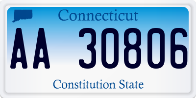 CT license plate AA30806