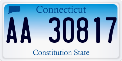 CT license plate AA30817