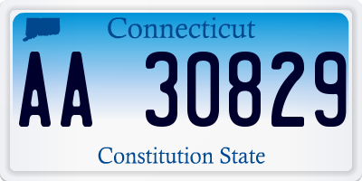 CT license plate AA30829