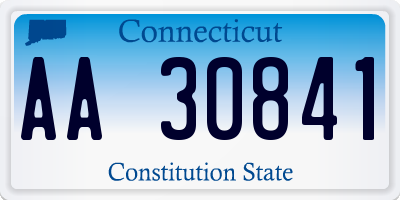 CT license plate AA30841