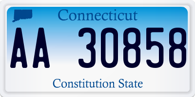 CT license plate AA30858