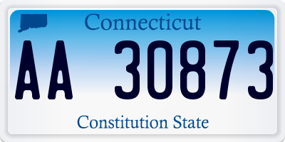 CT license plate AA30873