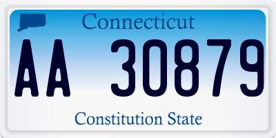 CT license plate AA30879