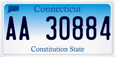 CT license plate AA30884