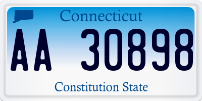 CT license plate AA30898