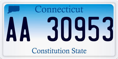 CT license plate AA30953