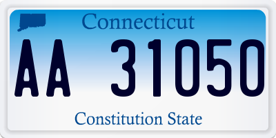 CT license plate AA31050