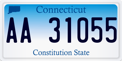 CT license plate AA31055