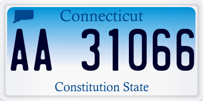 CT license plate AA31066