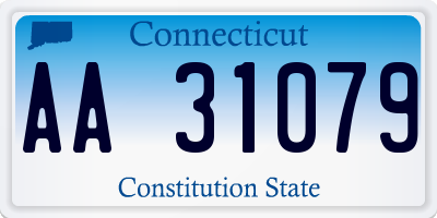 CT license plate AA31079