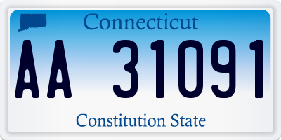 CT license plate AA31091