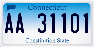 CT license plate AA31101