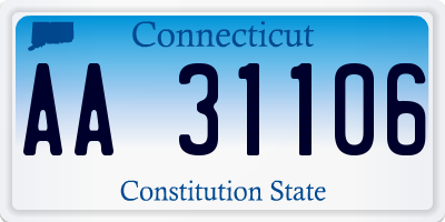 CT license plate AA31106