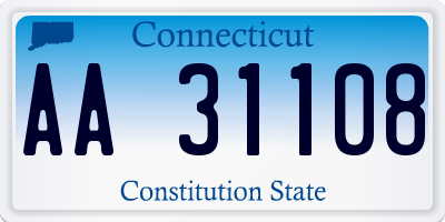 CT license plate AA31108