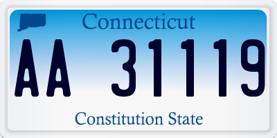 CT license plate AA31119