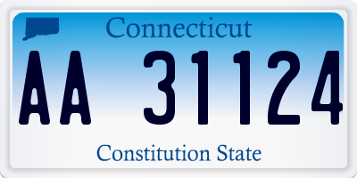 CT license plate AA31124