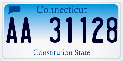 CT license plate AA31128