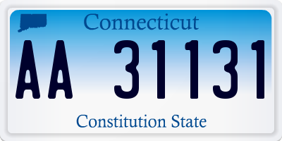 CT license plate AA31131