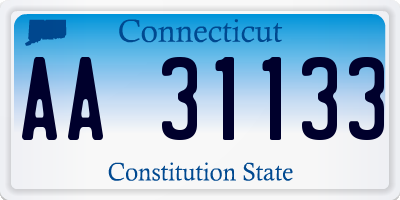 CT license plate AA31133