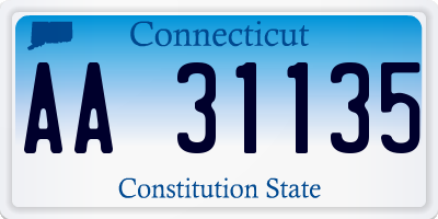 CT license plate AA31135