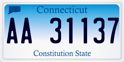 CT license plate AA31137