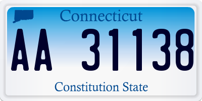 CT license plate AA31138