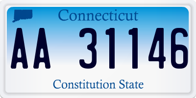 CT license plate AA31146