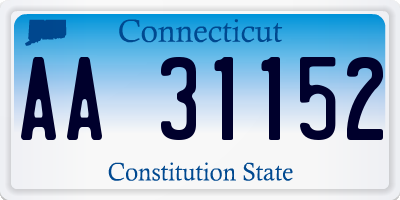 CT license plate AA31152