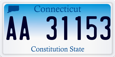 CT license plate AA31153