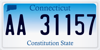 CT license plate AA31157