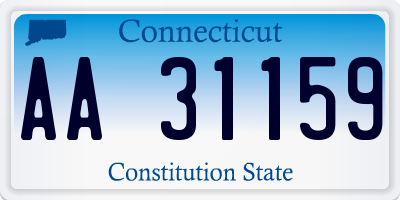 CT license plate AA31159