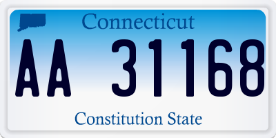 CT license plate AA31168